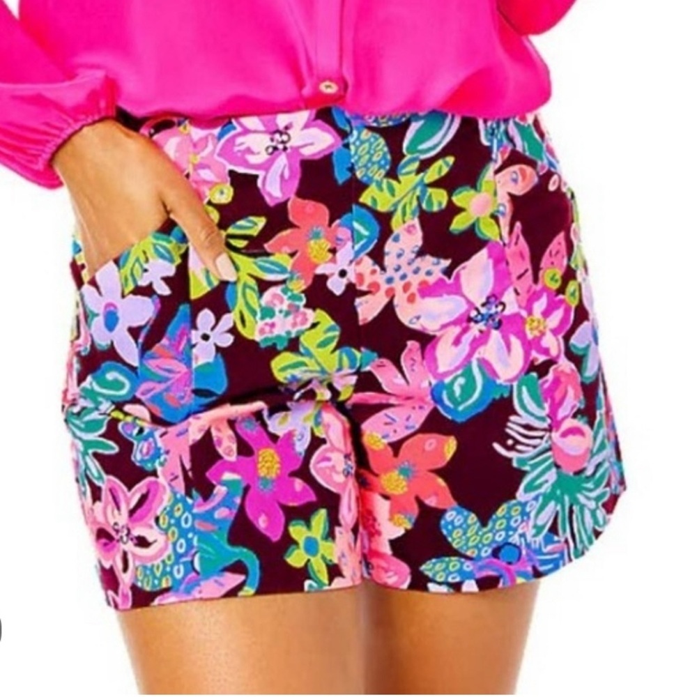 Lilly Pulitzer Arabeth Stretch Short NWT
Cherry Ganache Bohemian Garden Size 12 - Picture 2 of 12